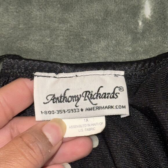 Anthony Richards Nightgown Slip Dress Women's 1X Black Lace Adjustable Straps - Picture 6 of 9